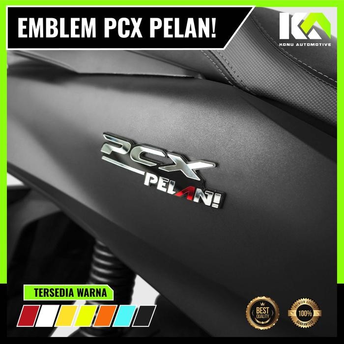 Emblem PCX Pelan Stiker Timbul Logo 3D Motor