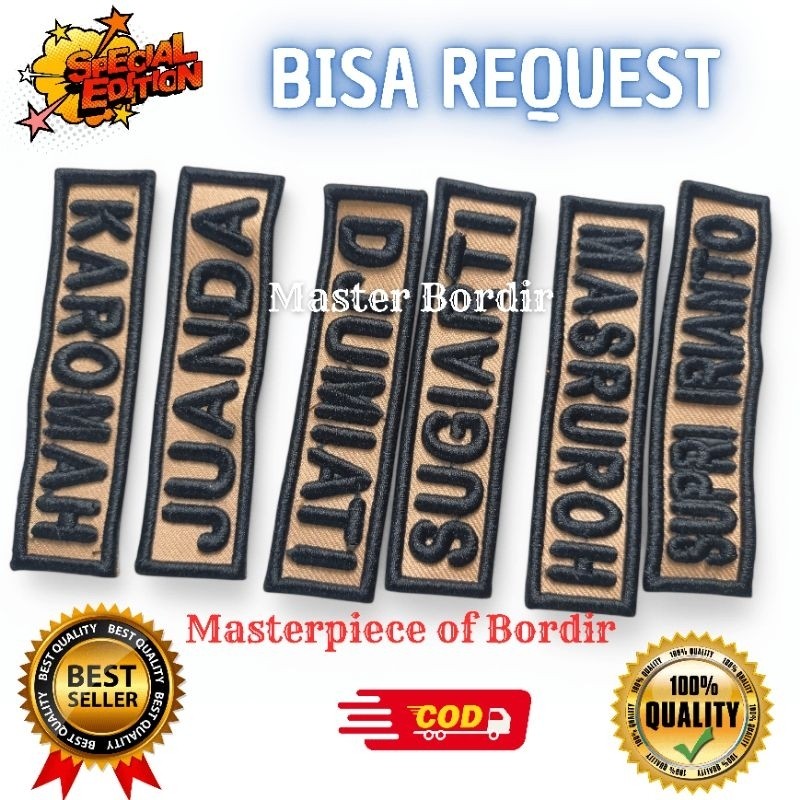 TERLARISS BORDIR NAMA PRAMUKA [TIMBUL MANTUL]