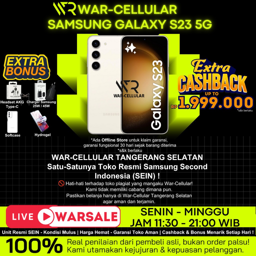 SEIN | SAMSUNG GALAXY S23 5G 8/256GB 8/128GB | SECOND RESMI INDONESIA | BUKAN HP INTER