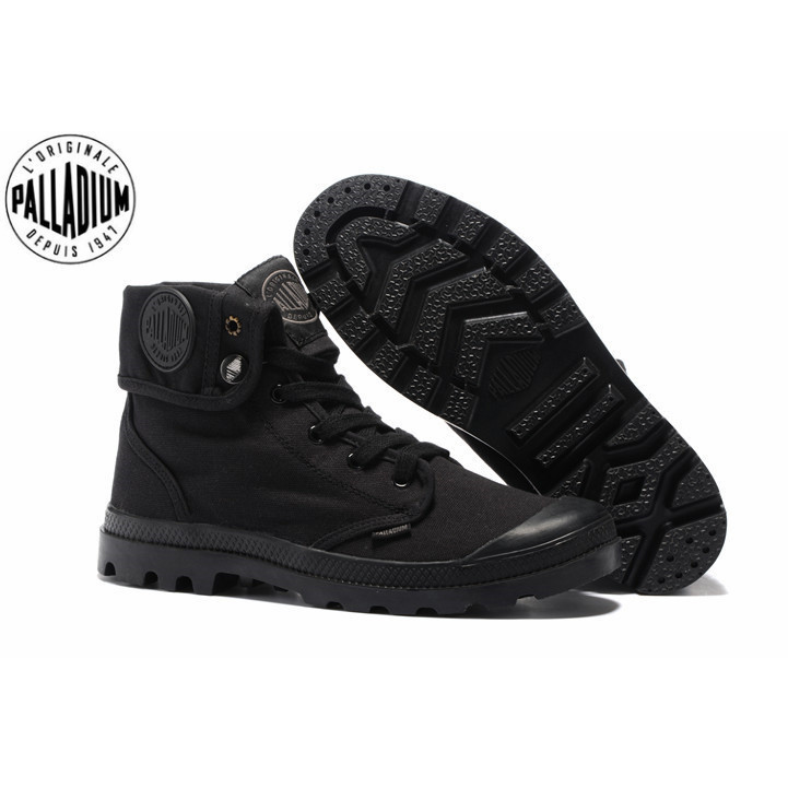 PALLADIUM Pallabrouse All Black Sneakers Men High-top Leisure Ankle Boots Canvas Casual Shoes Men Wa