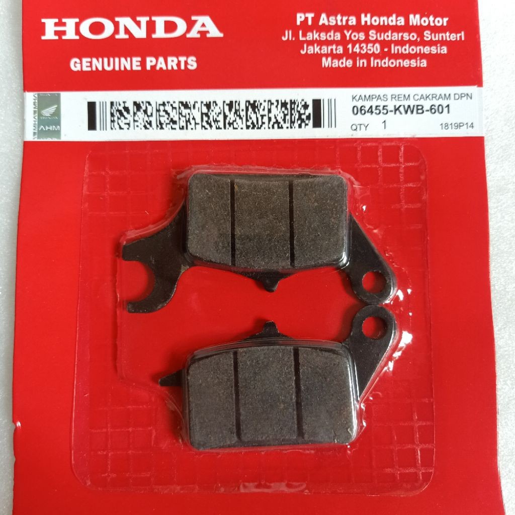 DISPAD KAMPAS REM CAKRAM DEPAN BLADE SUPRA X 125F1