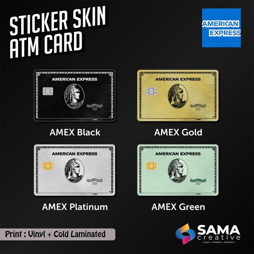 American Express - Sticker Skin Card - Vinyl ATM Debit, Credit, Emoney, Flazz, Kartu Akses Stiker AM
