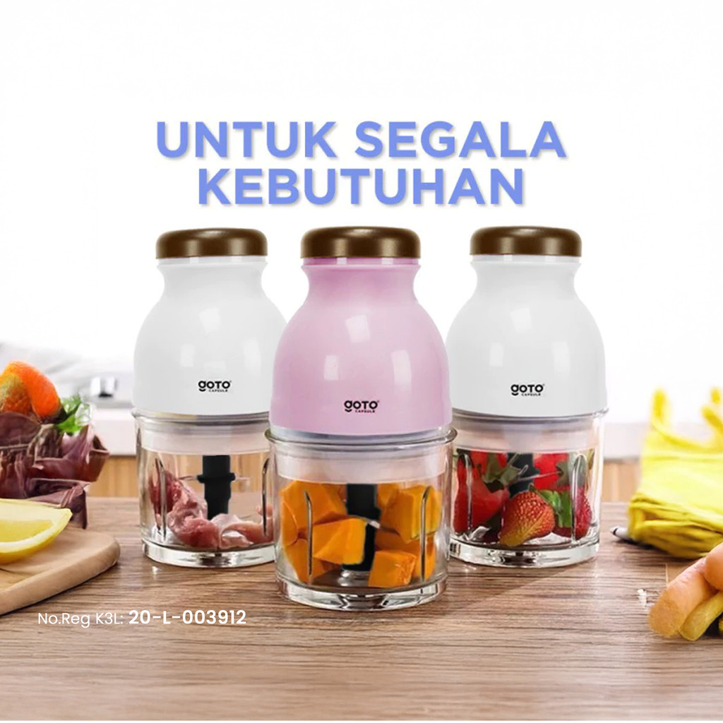 Goto Capsule Blender Food Chopper Kapsul Penggiling Daging Bumbu Buah