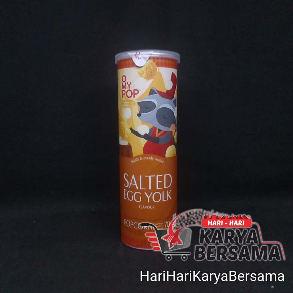 MAKANAN RINGAN OMYPOP POPCORN SALTED EGG YOLK FLAVOUR 70GR
