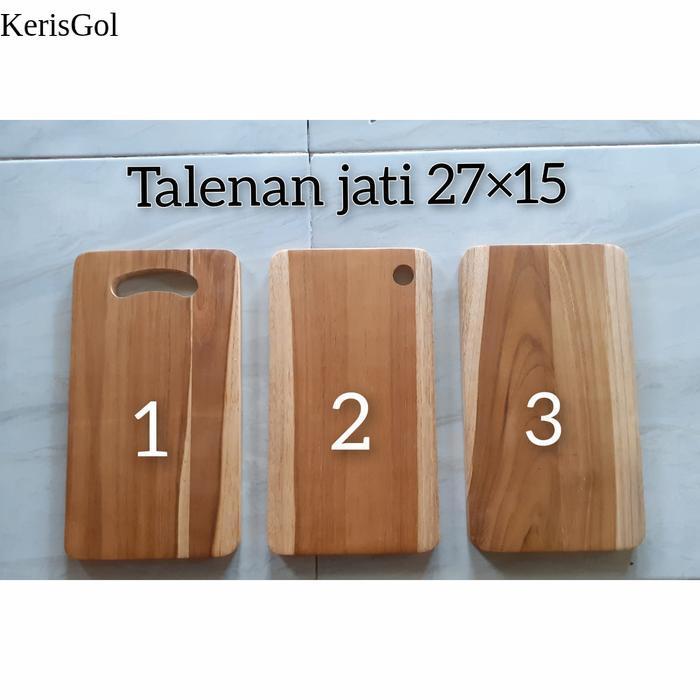 Talenan Jati / Telenan Jati Kecil 27 X 15 cm - 3. Polos Jati GL11