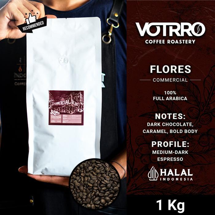 [HOMELO] Biji Kopi 100% Full Arabica FLORES BAJAWA Roasted Commercial - ESPRESSO Coffee - Biji Kopi,