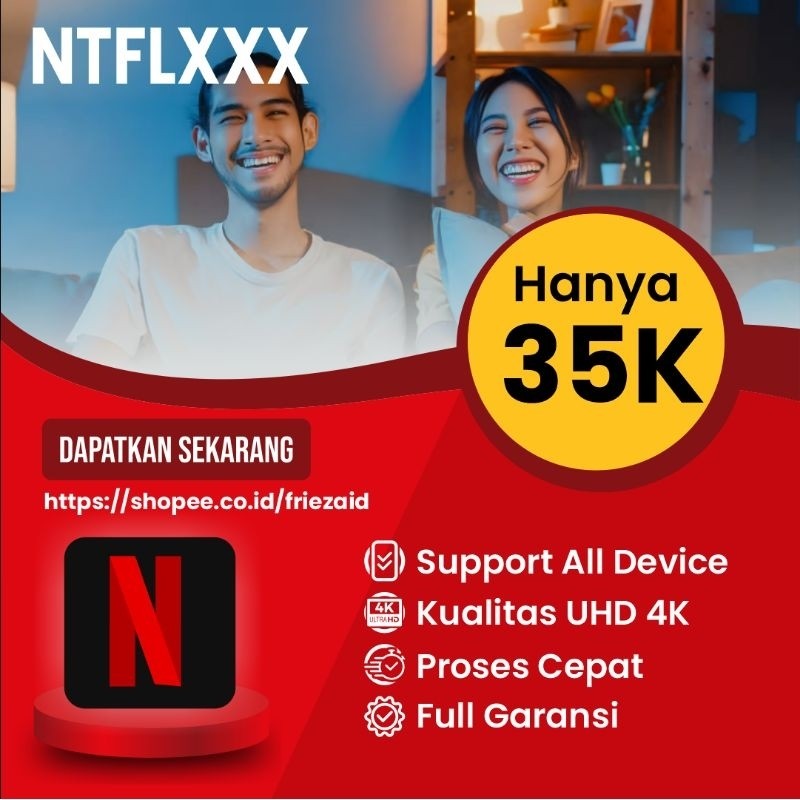 NTFLXXX Private Akun Netflix 1 Bulan Ultra HD 4K