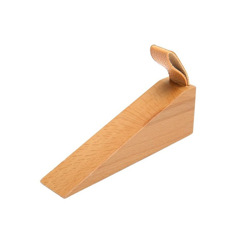 Pengganjal Pintu Bawah Penutup Kayu Door Stop Wooden Ganjalan Pintu Bawah Pintu Anti-Tutup Praktis