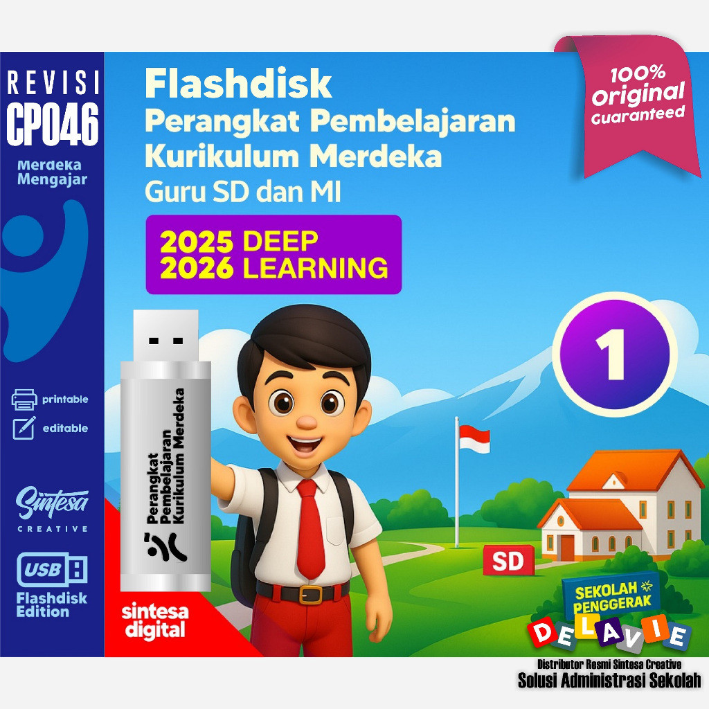 FLASHDISK RPP PERANGKAT PEMBELAJARAN SD/MI KELAS 1 MODUL AJAR DEEP LEARNING KURIKULUM MERDEKA CP046 
