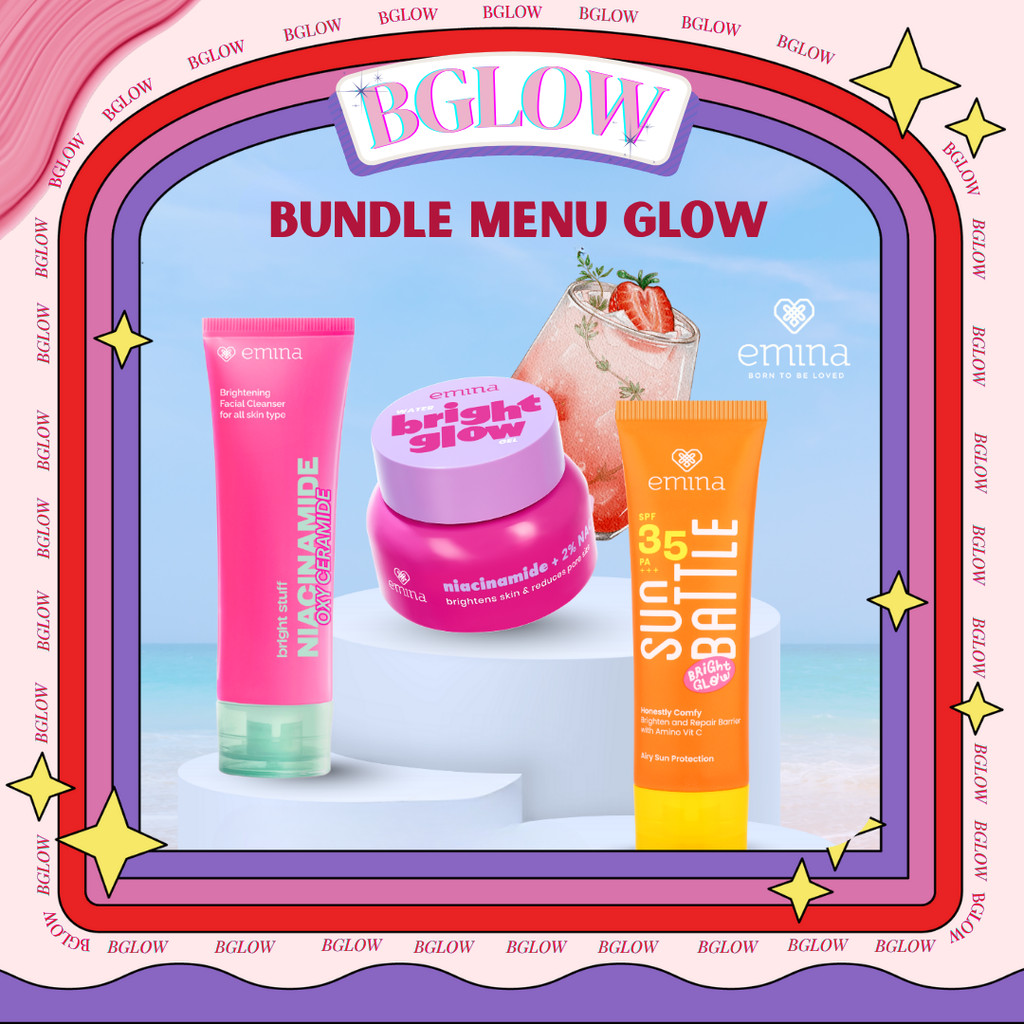 Emina Skin Diner Package 3Pcs Bundle Menu Glow | PAKET ISI 3 | Paket Skincare Remaja Mencerahkan | P
