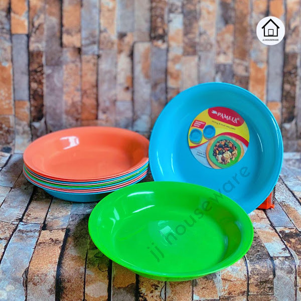 Piring Makan Bulat 9" Milano Pamela / Piring Plastik Murah / JJ.Houseware