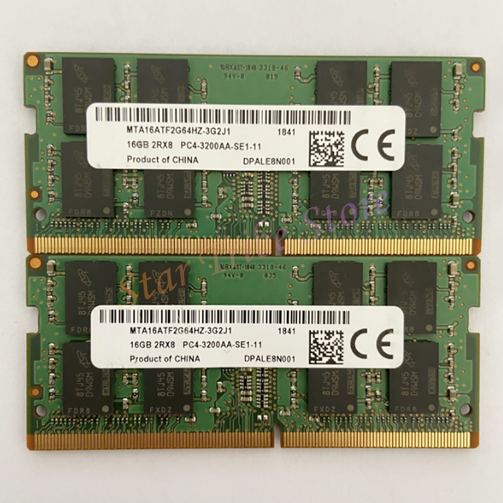 1Pcs RAM MTA16ATF2G64HZ-3G2J1 16G 16GB 2RX8 DDR4 3200 Notebook Memory