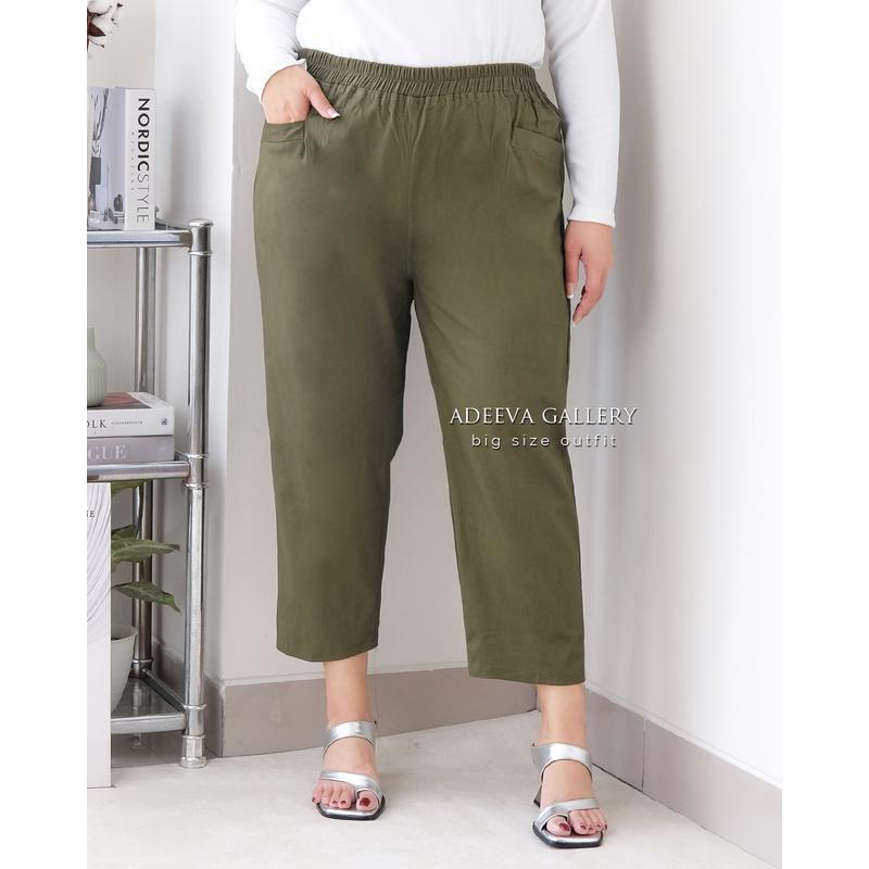ADEEVA Anya Pants Jumbo Celana 7/8 Korean Wanita Jumbo