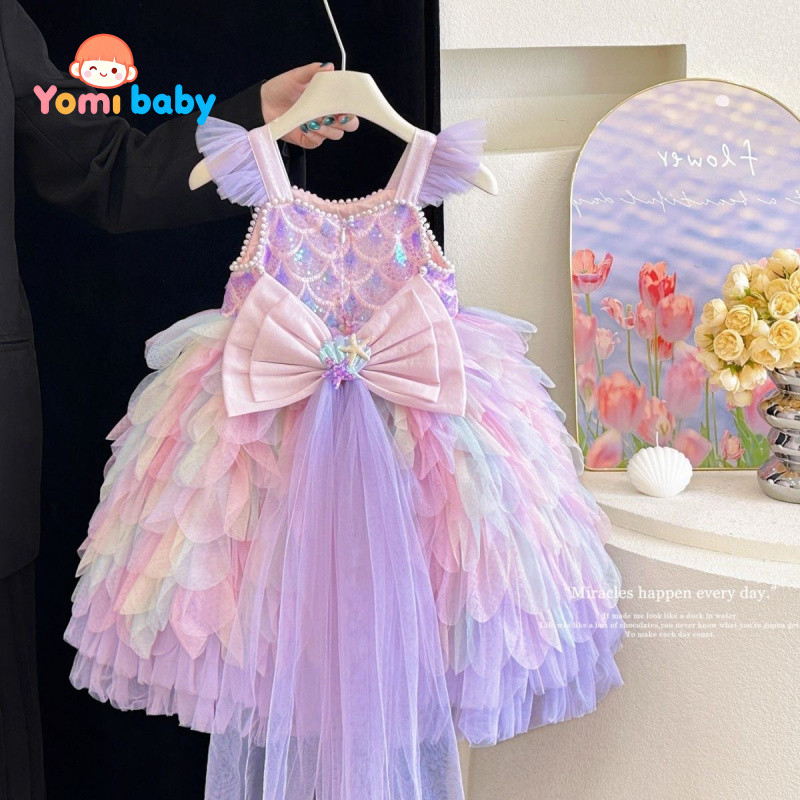 Yomi baby Gaun Anak Perempuan Baru Gaun Putri Duyung Lolita Anak Perempuan Gaun Ulang Tahun Anak Per