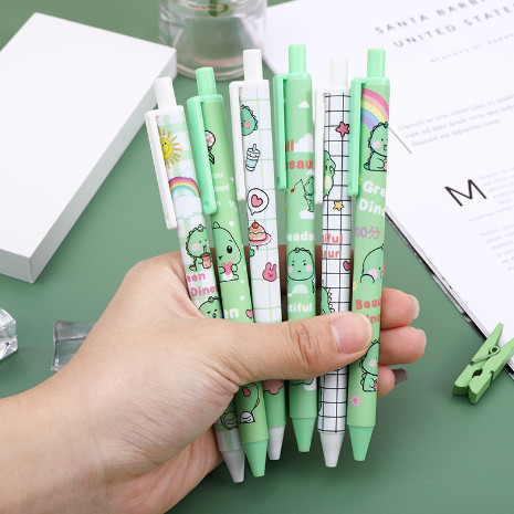S5809 Pulpen Gel Mekanik Lucu Karakter Ballpoint Mekanik Pulpen Set Isi 6 PCS /  Set Pulpen Gel 6 Pc