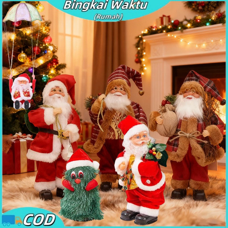 Patung Santa Claus/Boneka Santa Claus Berdiri/Natal Ornaments Decorations for Home