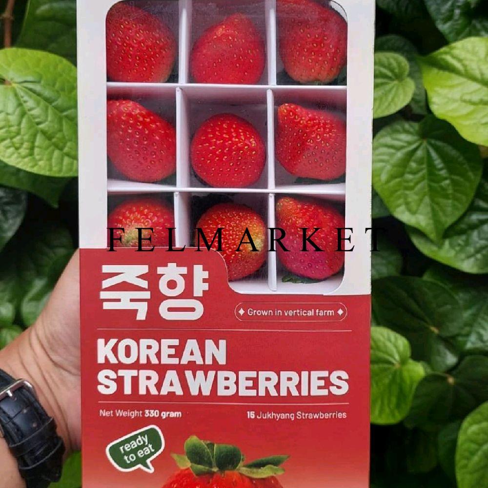 Buah Strawberry Korea Manis Fresh / Strawberry Korea Manis / 330 gr