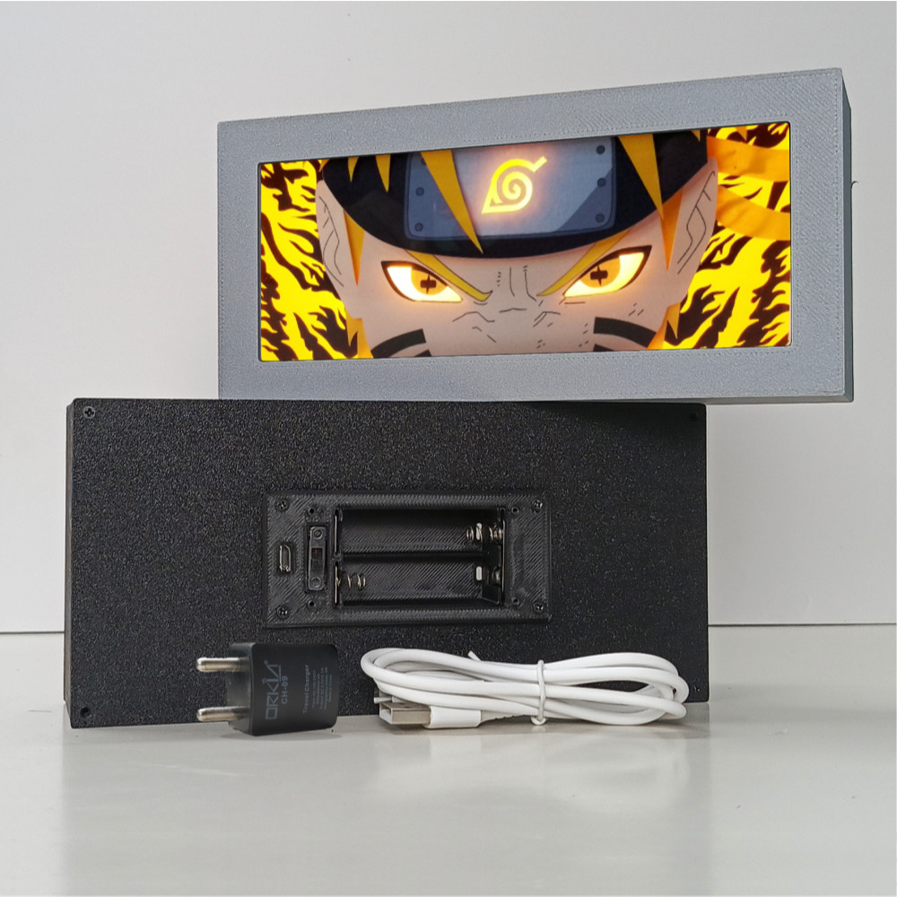 3D Anime Lightbox Naruto Art lampu LED dekorasi kamar
