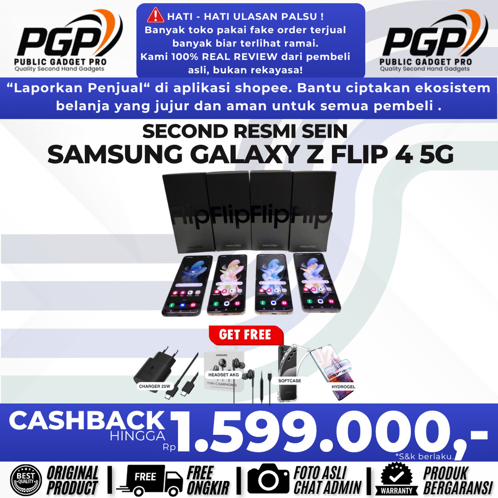 SEIN | Samsung Galaxy Z Flip 4 5G & Z Flip 3 5G 512GB 256GB 128GB Second Resmi Indonesia
