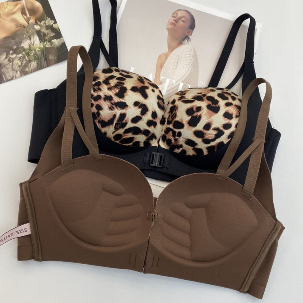 Bra Wanita Push Up Tanpa Kawat Pakaian Dalam Sexy Bh Seamless Kancing Depan Beha Cewek L025