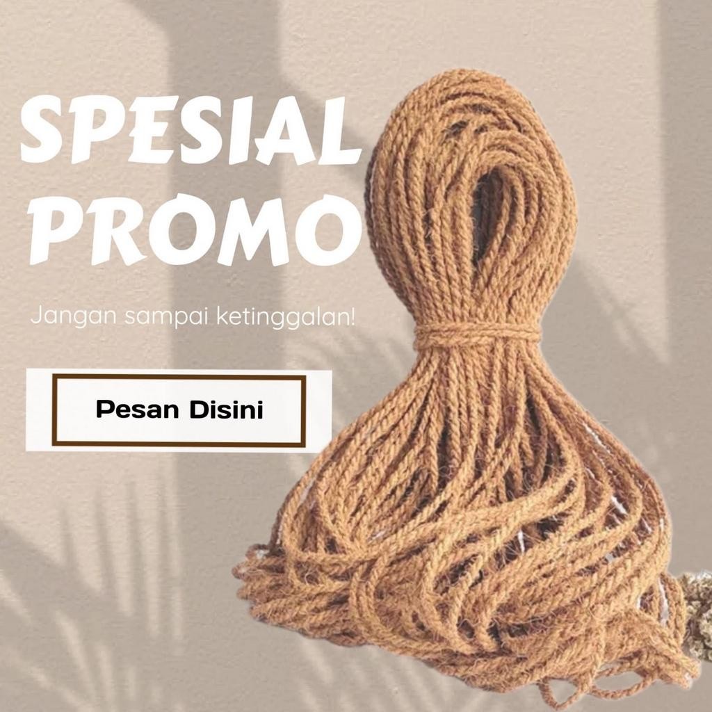 Tali Sabut Kelapa Anggrek Panjang 60Meter Halus Tali Sabut Kelapa  # (Gudang Pot Store)