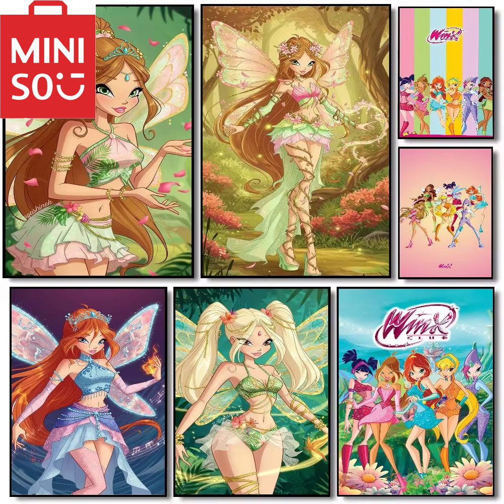 MINISO Fashion Cartoon Movie Winx 5D Diamond Painting Kit DIY Handcraft Art Full Round/Square Drill 