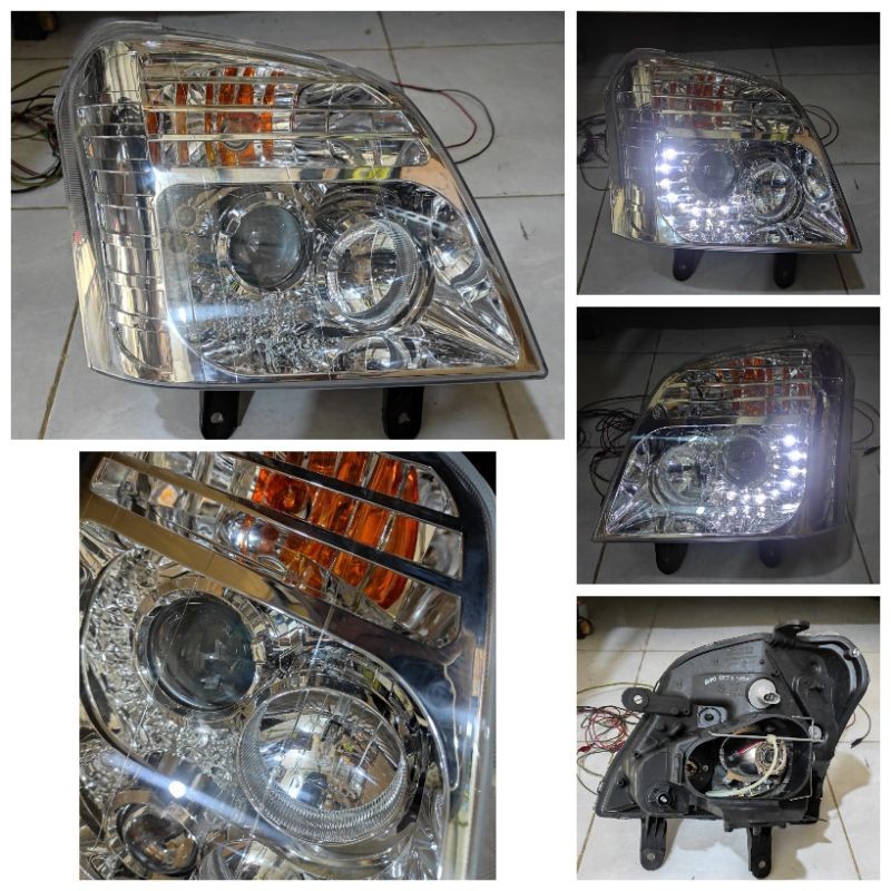 D13-1101P-RD-1 Headlamp Isuzu Dmax / D-Max 2002-2007 Projector LED Crystal Chrome