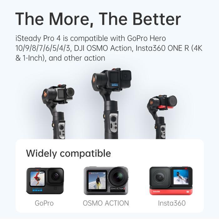 Hohem iSteady Pro 4 Gimbal Stabilizer for GoPro 11 12 Action Camera  3-Axis Handheld Gimbal for Gopr