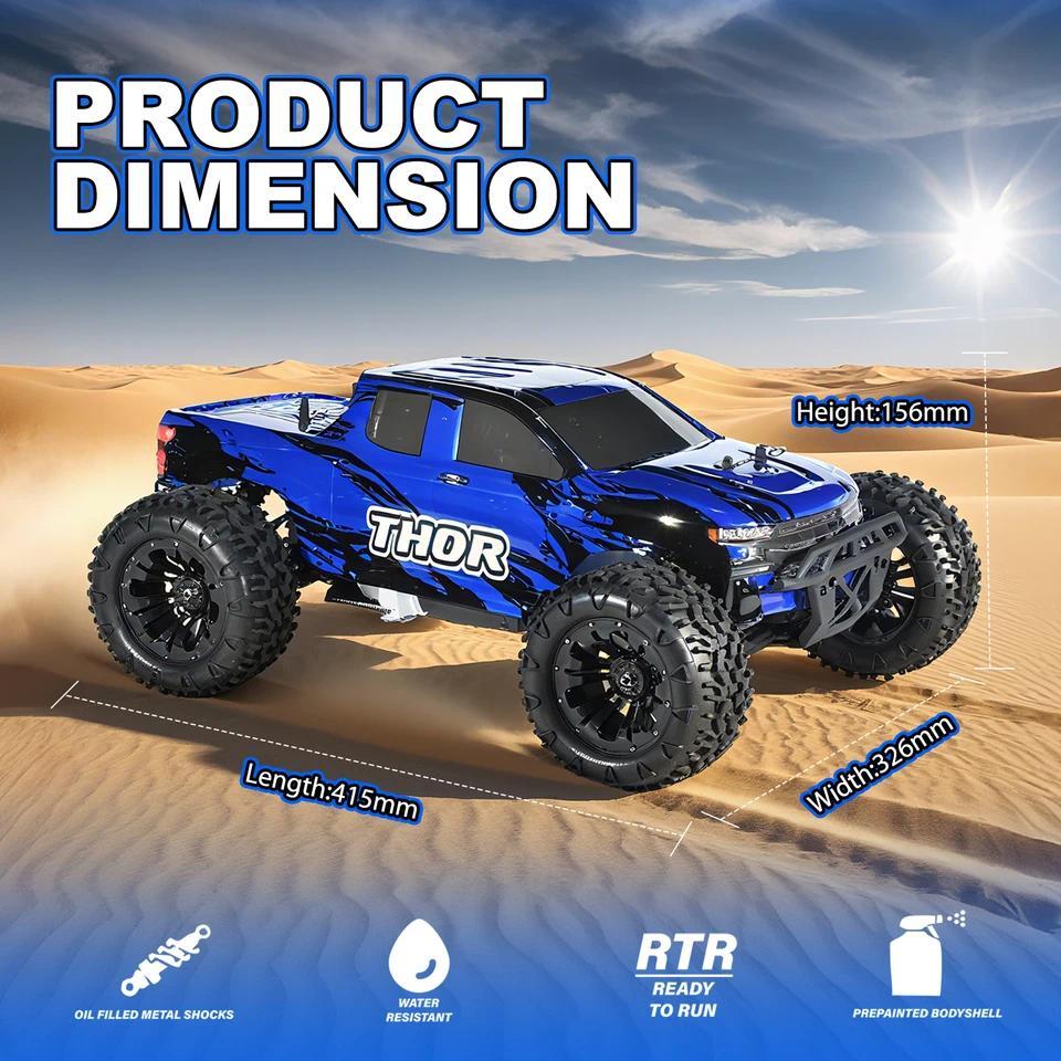 THOR NITRO Skala 1/10 4WD Off-road Nitro RC Truggy Mesin 24G Kecepatan Tinggi# RH1002