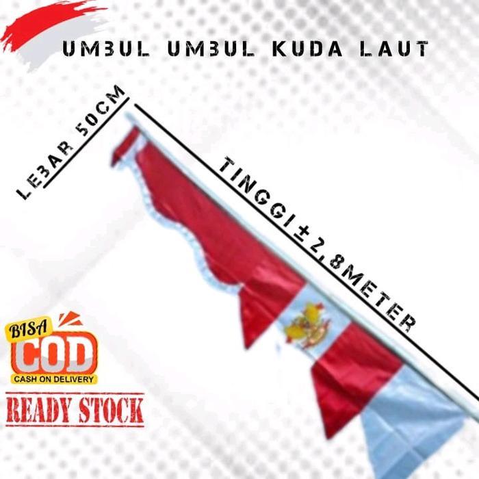 Bendera Umbul Kuda Laut 17 Agustus Merah Putih Indonesia - KUDA LAUT MERAH