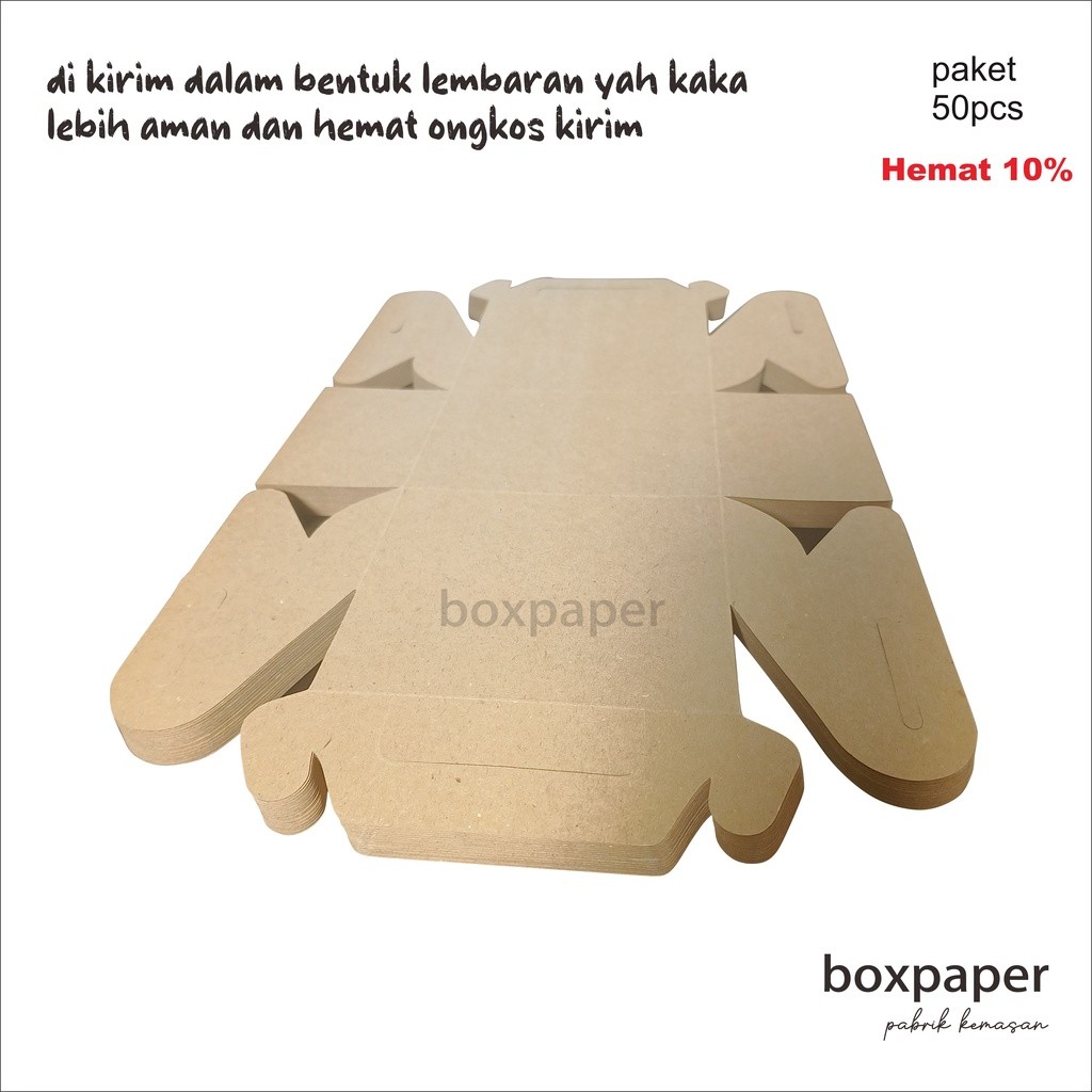 PROMO Gable Box Kraft  isi 50 PCS Dus Menu MBG Box Menu SPPG Dus Kue / Box Snack Nasi Ayam Souvenir 