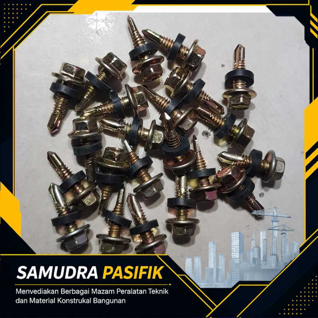 ROOFING M5 X 20 (2CM) LION KUNING SEKRUP ROOFING RUPING