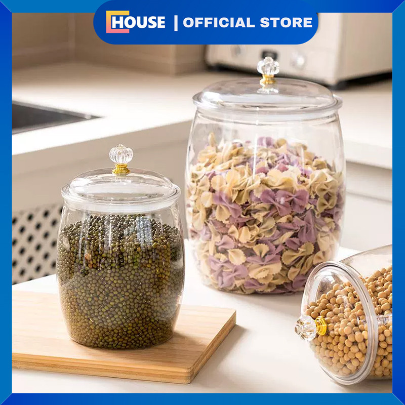 UHOUSE Toples Serbaguna Kapasitas Besar / Toples Besar / Toples Penyimpanan Beras Kerupuk