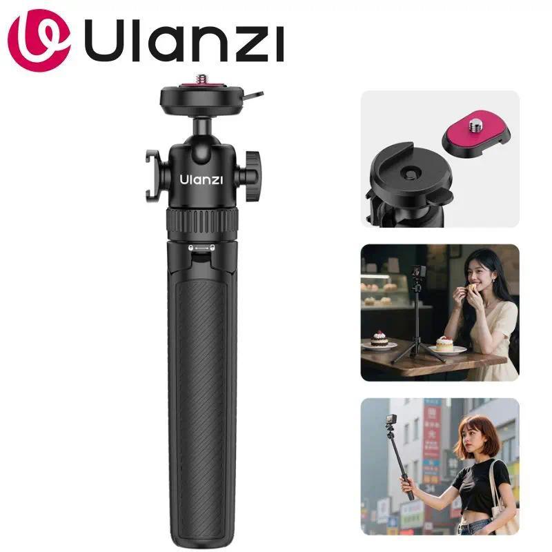 Ulanzi MT90 Cka Quick-Release Tripod Selfie Stick 21.5-62cm Extendable 1/4" Mount For Action Cameras