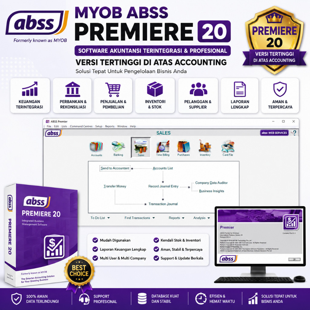 Software myob abss v20 PREMIERE (TERTINGGI DIATAS ACCOUNTING)