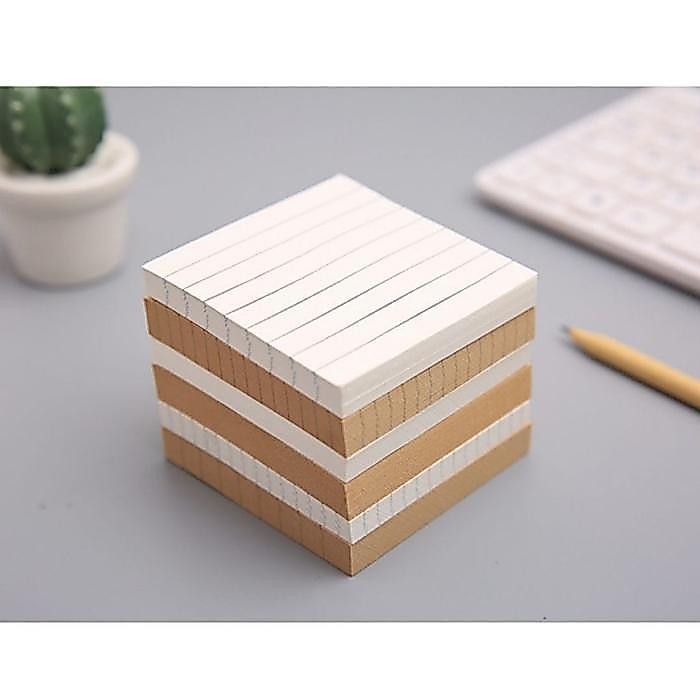 "New" (75 Lembar) Sticky Notes Brown White Memopad Sekolah Kantor SN8007