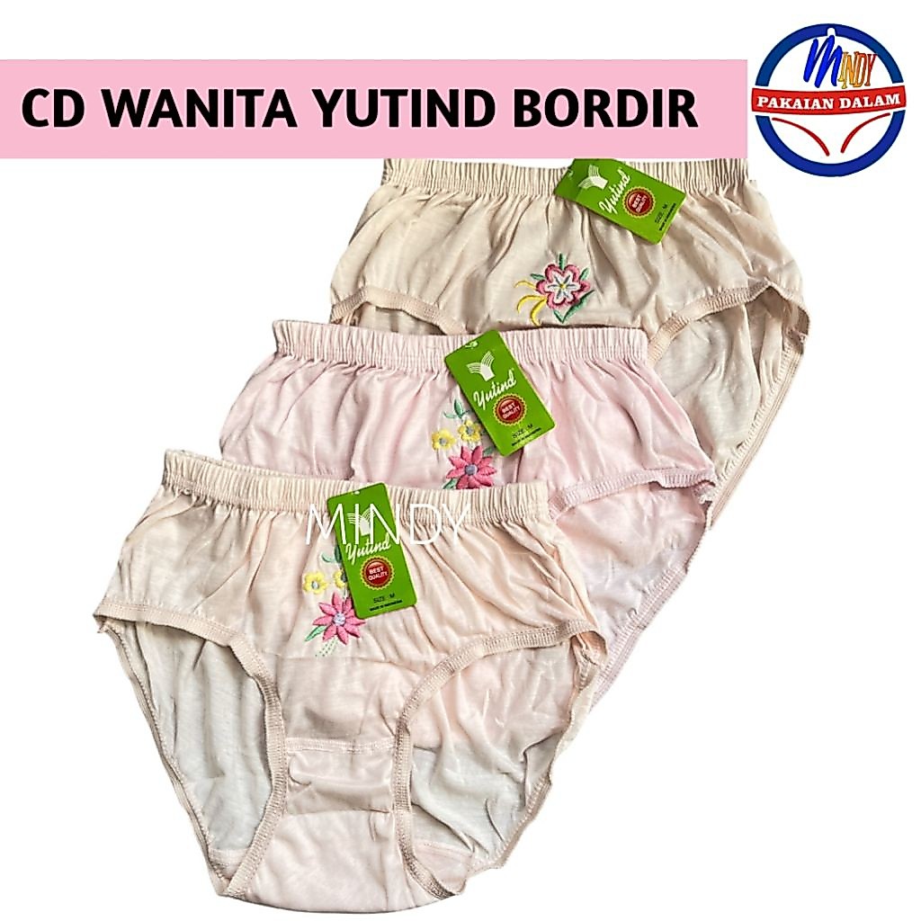 YUTIND BORDIR - 6 PCS CD Wanita Yutind JUMBO UK S, M, L, XL, XXL