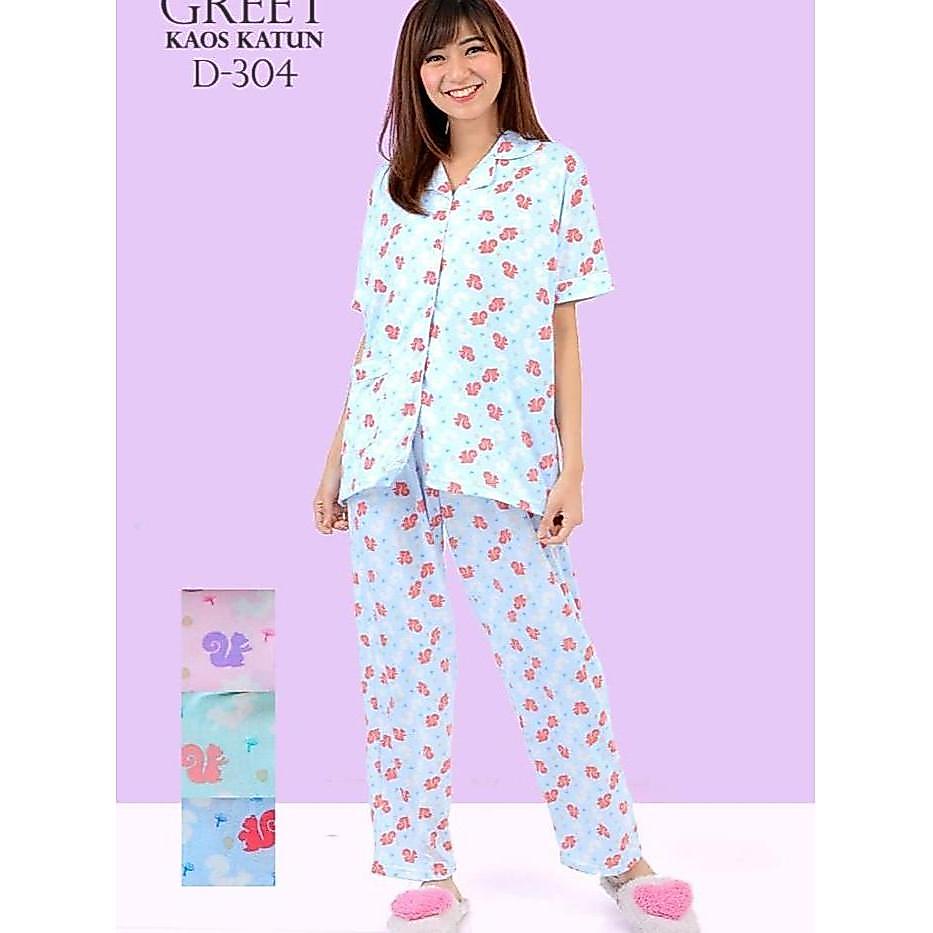TERBARU GREET NIGHT WEAR Baju Tidur Kaos Katun Model : D-304 / PPK
