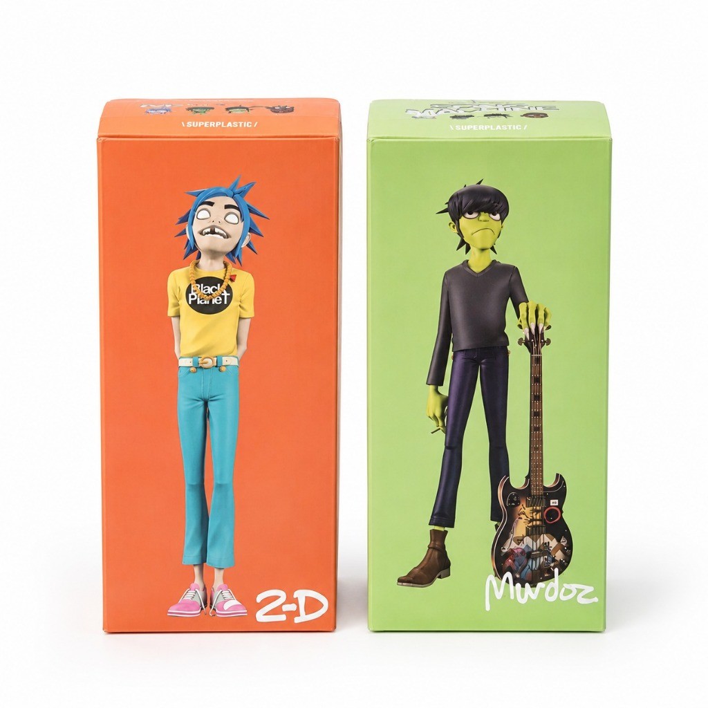 Superplastic Gorillaz Figure Koleksi Karakter 2-D dan Murdoc Pajangan Dekorasi Display