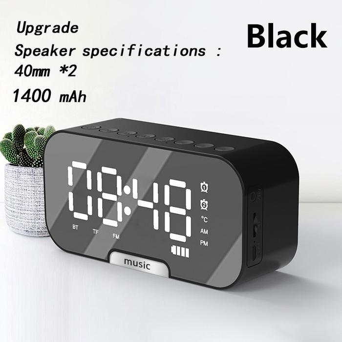 GOOJODOQ Speaker Jam Bluetooth Portable Dan FM Radio Wireless Bass Mini Stereo Original - LED Displa