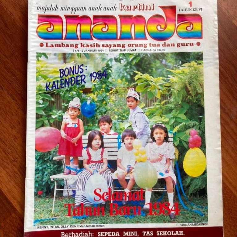 Majalah mingguan anak - Ananda nomor 1 tahun 1984