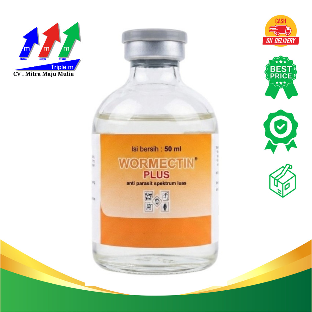 Wormectin Plus 50 ml Medion Obat Cacing Hewan Besar