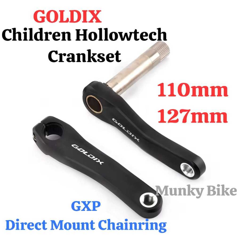 Foto Goldix Children Crank Crankset Hollowtech HT 2 Panjang Arm 110 127 mm GXP Direct Mount Chainring Untuk Sepeda BMX Anak