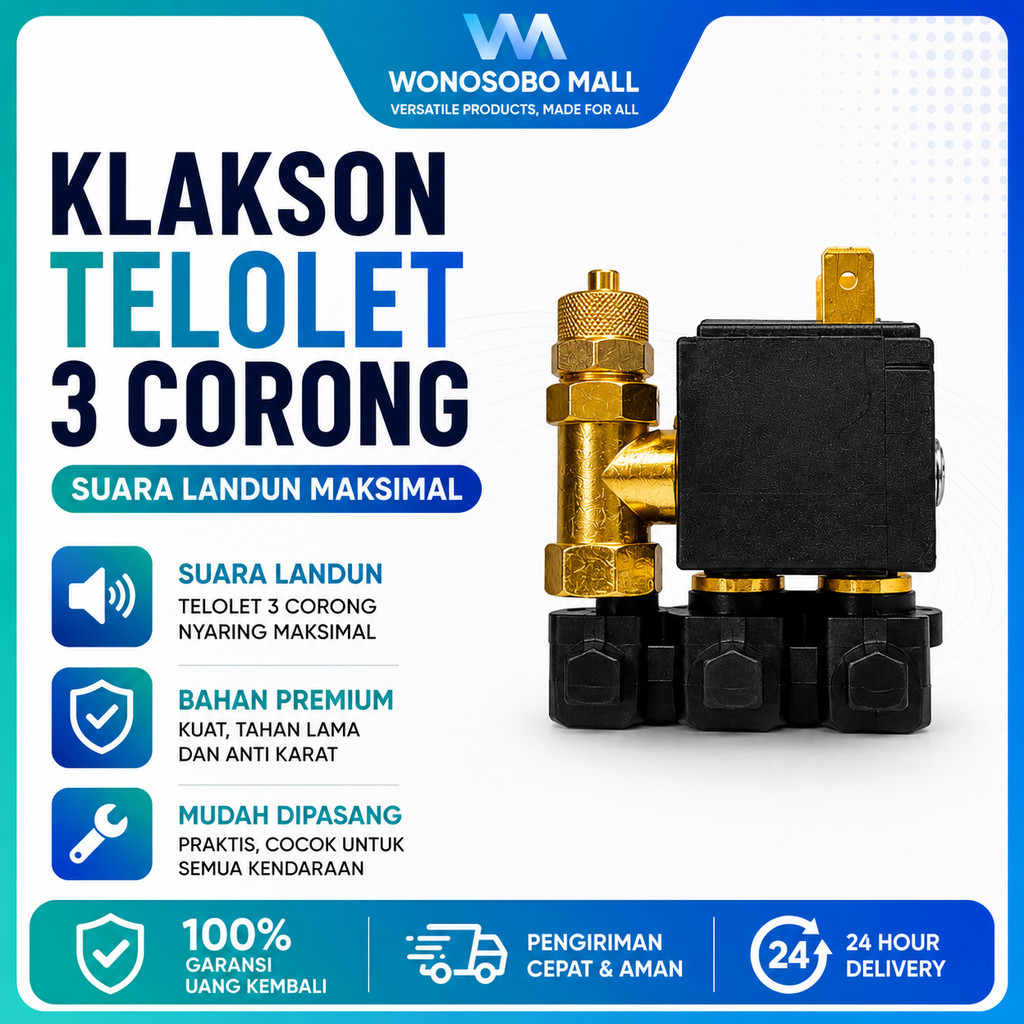 WM Switch Klakson Telolet 3 Corong Landun / Valve Telolet LANDUN Horn Relay