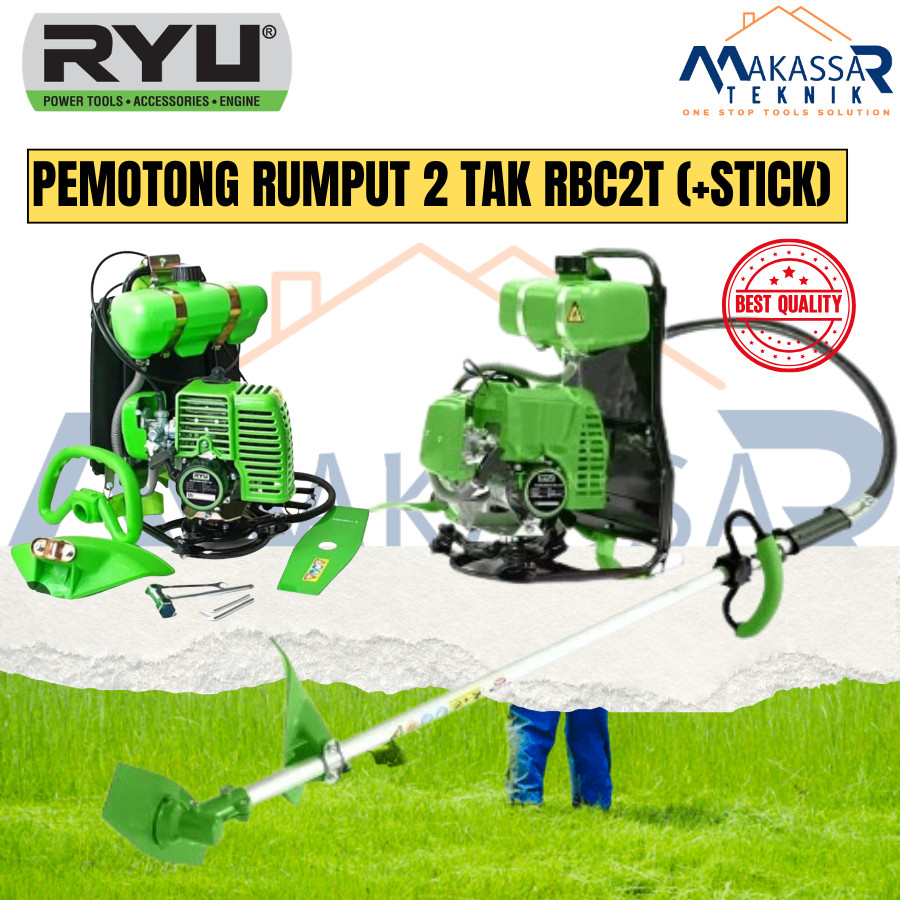 RYU Mesin Potong Rumput 2 Tak RBC2T Brush Cutter Bensin Alat Potong Rumput Liar