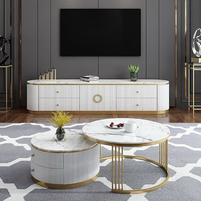 Coffe Table Modern Coffe Table Top Marmer Coffe Table Nesting Marmer