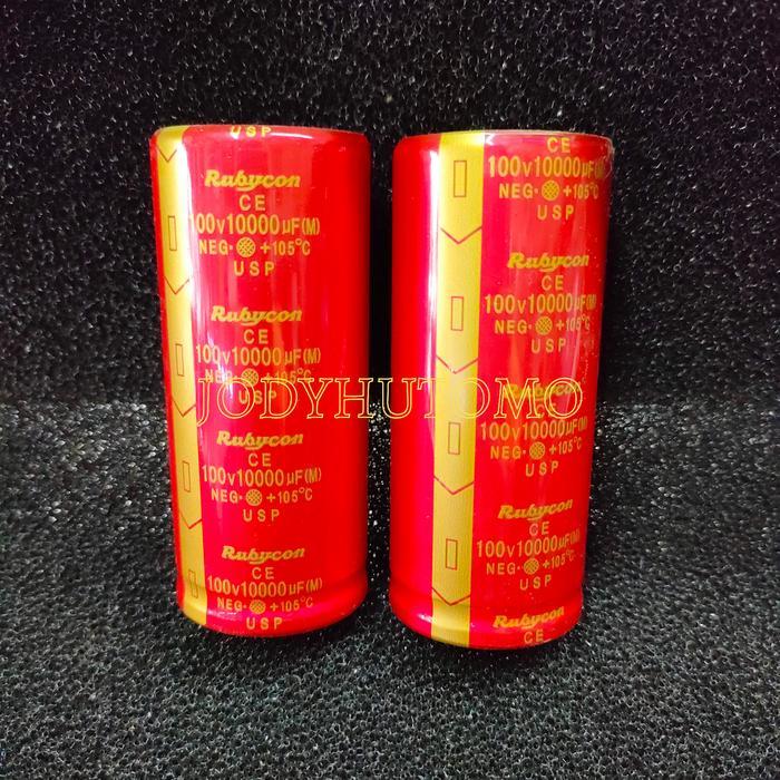 Elco Capasitor 10000Uf 100V Rubycon Elco Rubycon 10000Uf 100V Merah