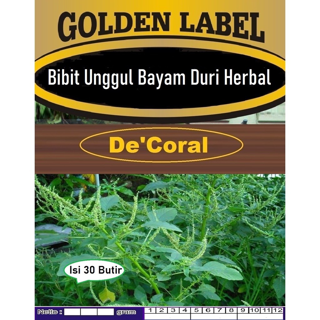 Bibit Unggul Bayam Duri Herbal | Biji Benih Bayam Duri | Bayam Herbal