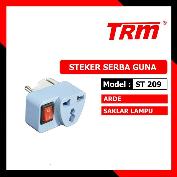 Steker TRM ST209 Serbaguna + Switch | Colokan TRM ST209 SNI