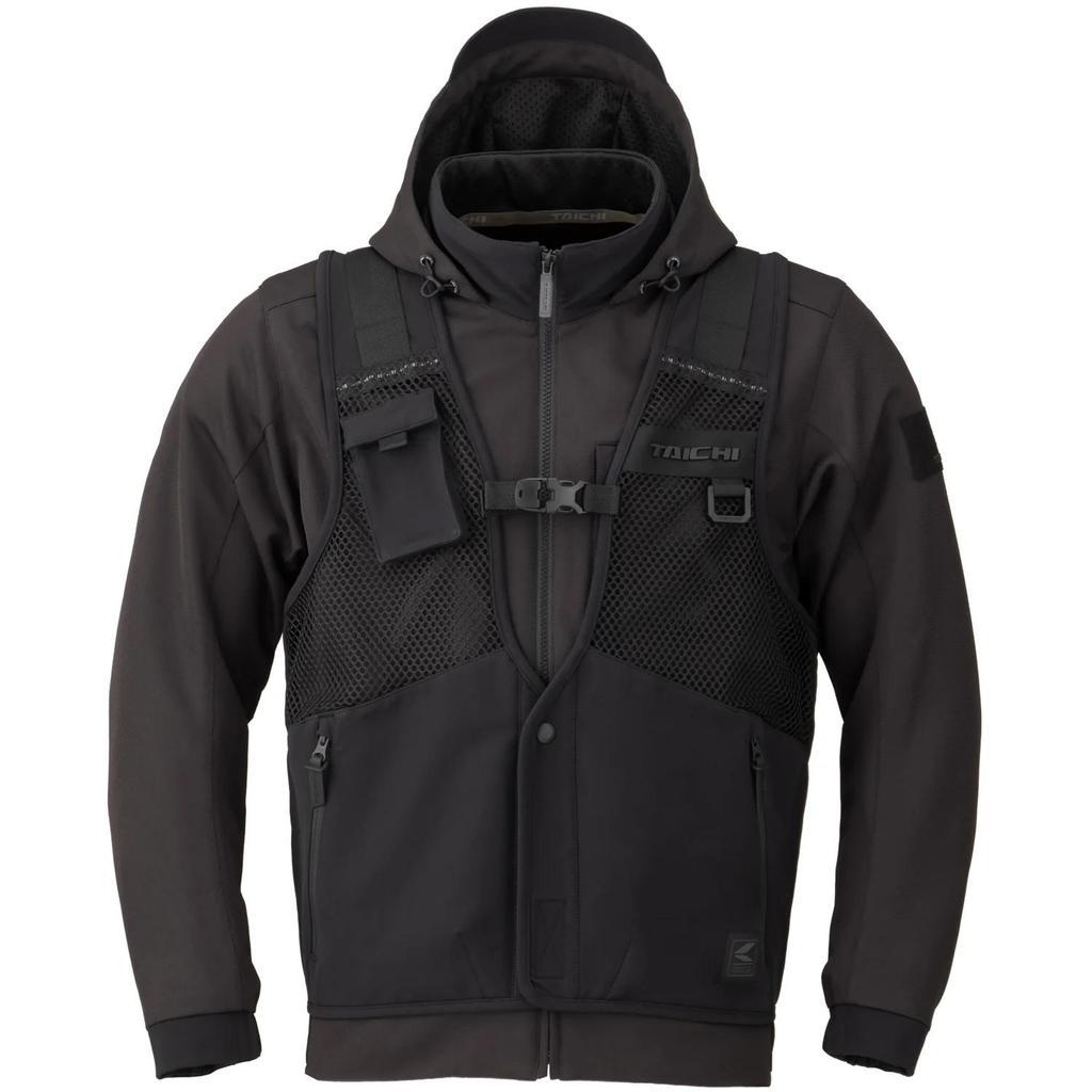 Jaket Motor - RS Taichi RSJ 347 Overlap Mesh Parka Black Original